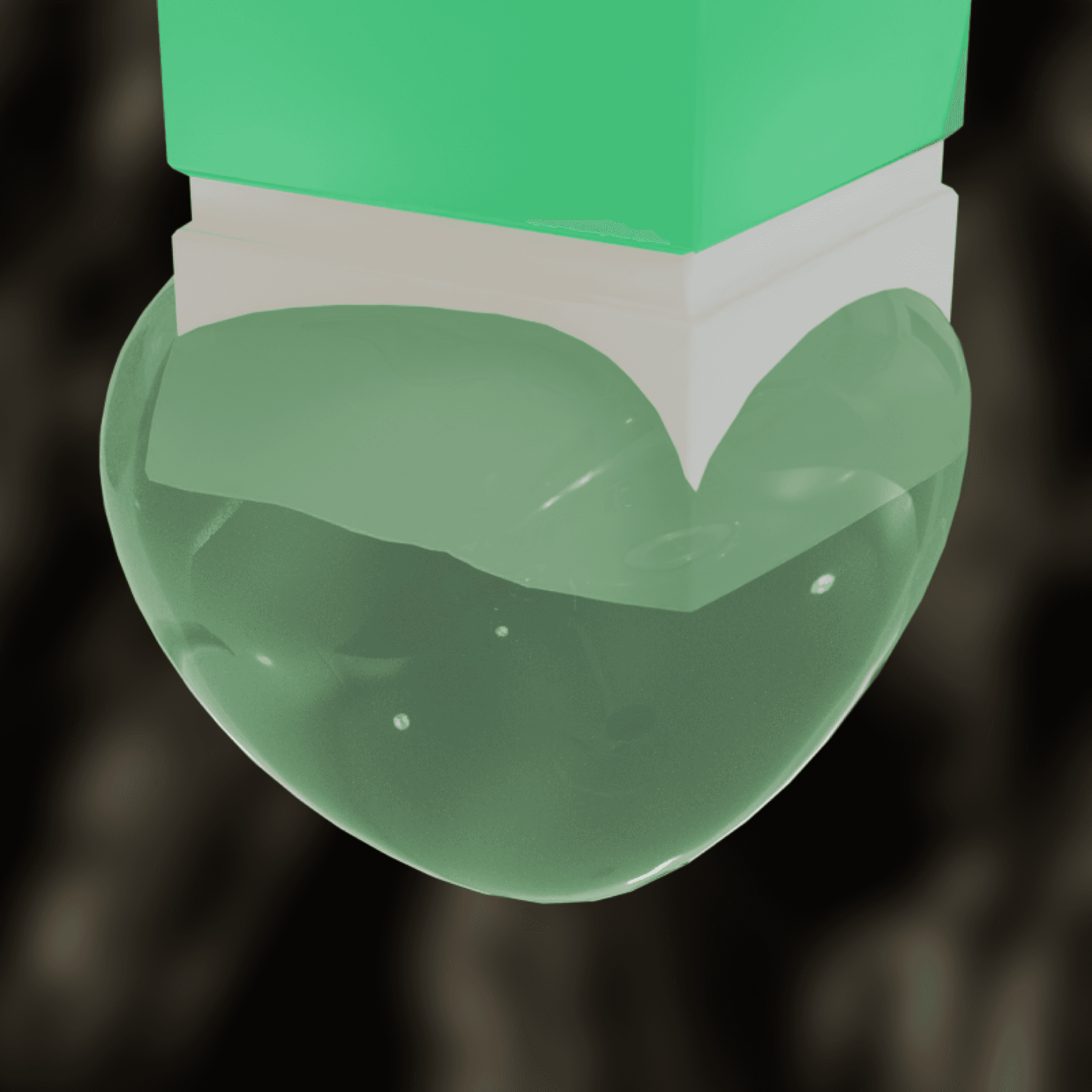 Close-up of retroreflective microbeads